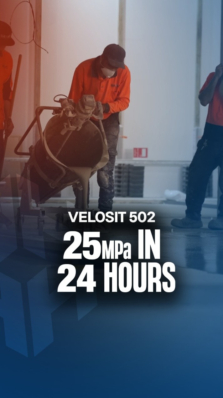 Velosit 502 reaches 25 MPa in 24 hours &mdash; fast-cure flooring